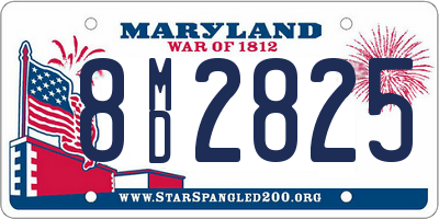 MD license plate 8MD2825