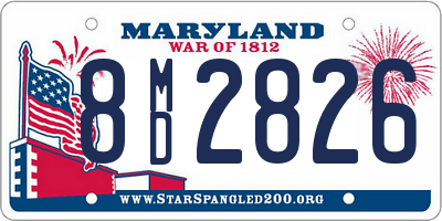 MD license plate 8MD2826