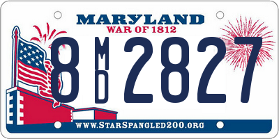 MD license plate 8MD2827