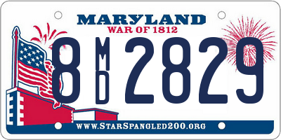 MD license plate 8MD2829