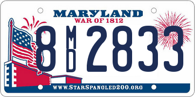 MD license plate 8MD2833