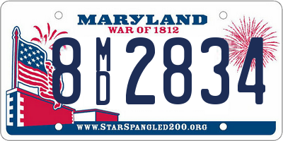 MD license plate 8MD2834