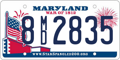 MD license plate 8MD2835