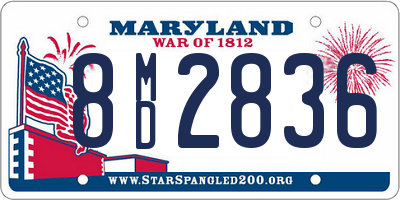 MD license plate 8MD2836