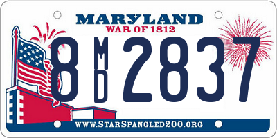 MD license plate 8MD2837