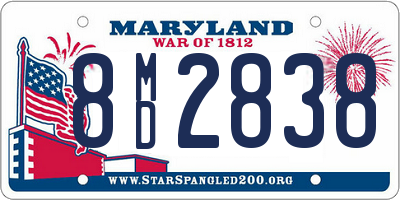 MD license plate 8MD2838