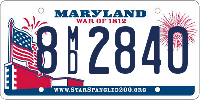 MD license plate 8MD2840