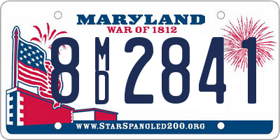 MD license plate 8MD2841