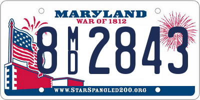 MD license plate 8MD2843