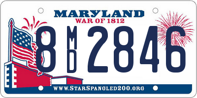 MD license plate 8MD2846