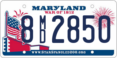 MD license plate 8MD2850