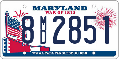 MD license plate 8MD2851