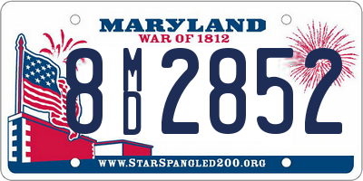 MD license plate 8MD2852