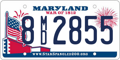 MD license plate 8MD2855