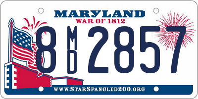 MD license plate 8MD2857