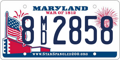 MD license plate 8MD2858