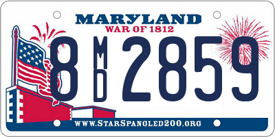 MD license plate 8MD2859