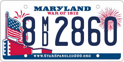 MD license plate 8MD2860