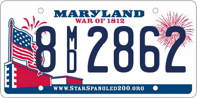 MD license plate 8MD2862