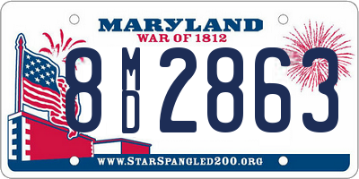 MD license plate 8MD2863