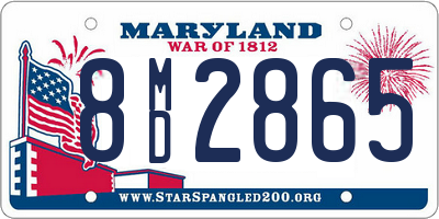 MD license plate 8MD2865