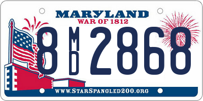 MD license plate 8MD2868