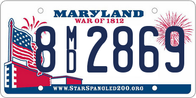 MD license plate 8MD2869