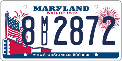 MD license plate 8MD2872