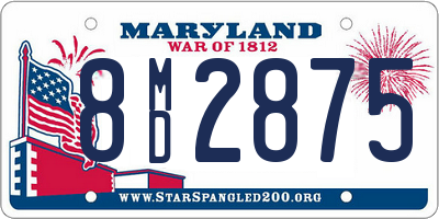 MD license plate 8MD2875