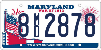 MD license plate 8MD2878