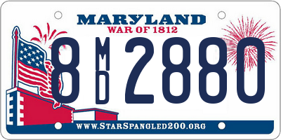 MD license plate 8MD2880