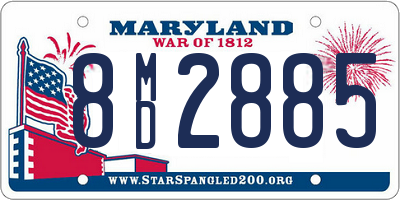 MD license plate 8MD2885