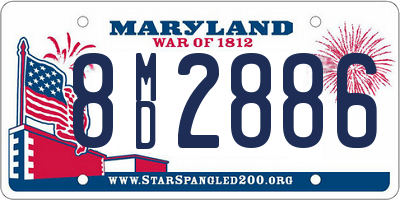 MD license plate 8MD2886