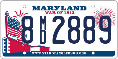 MD license plate 8MD2889