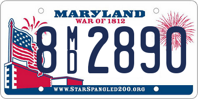 MD license plate 8MD2890