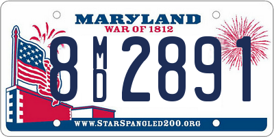 MD license plate 8MD2891