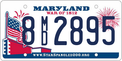 MD license plate 8MD2895