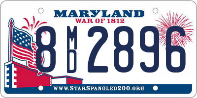 MD license plate 8MD2896