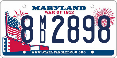 MD license plate 8MD2898