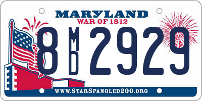 MD license plate 8MD2929