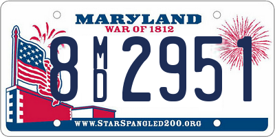 MD license plate 8MD2951