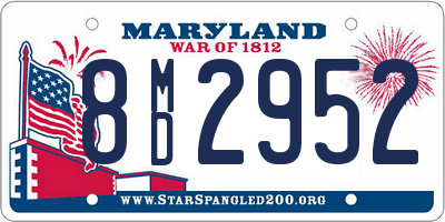 MD license plate 8MD2952