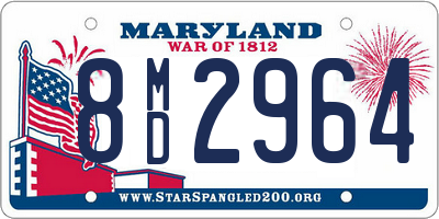 MD license plate 8MD2964