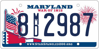 MD license plate 8MD2987