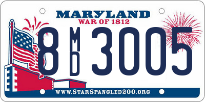 MD license plate 8MD3005