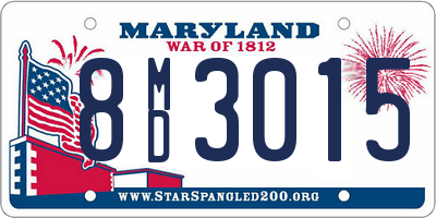 MD license plate 8MD3015