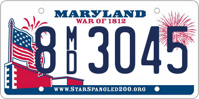 MD license plate 8MD3045