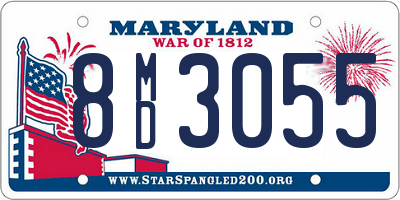 MD license plate 8MD3055