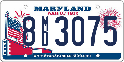 MD license plate 8MD3075