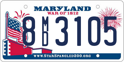 MD license plate 8MD3105